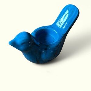 Pier 1 Imports Blue Bird Tea light holder decor figure collectible